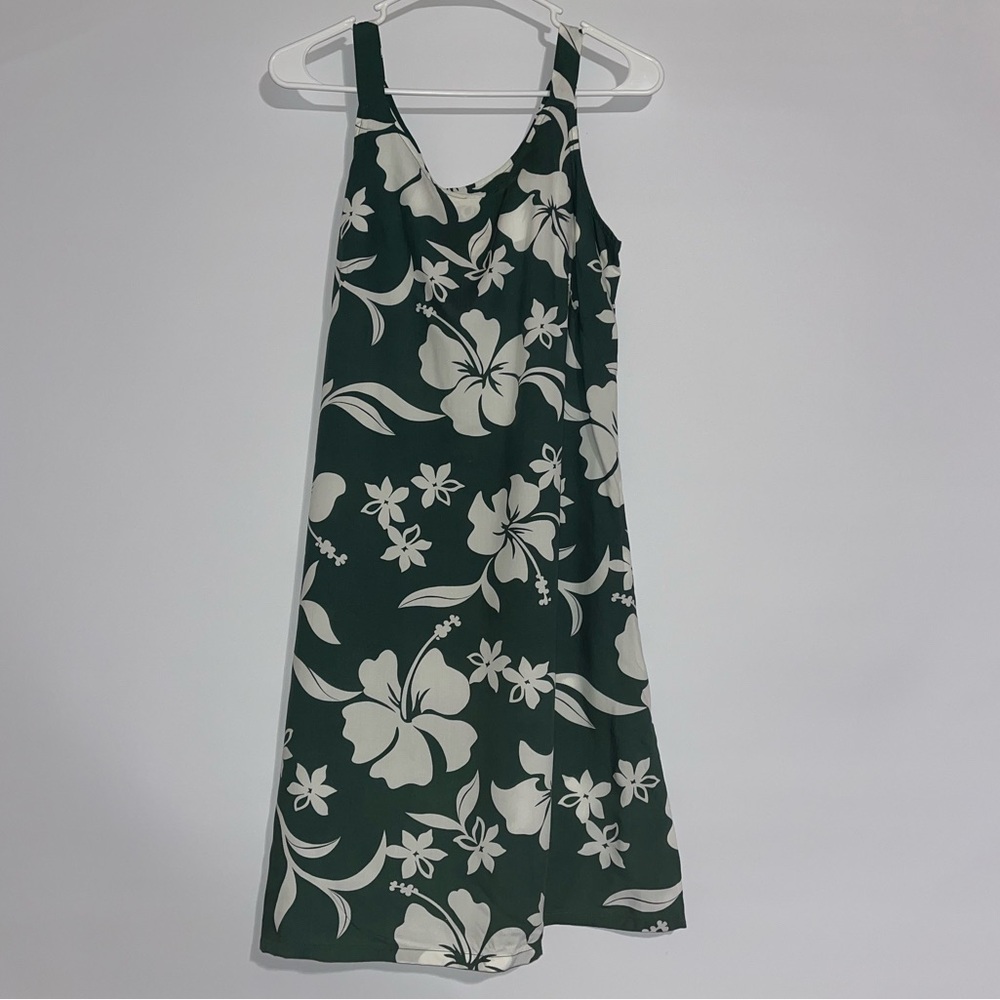 Women's Hawaiian Bishop St. apparel dress green and white size small